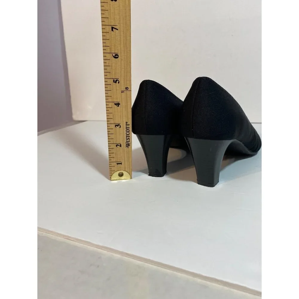 Life Stride‎ Shoes Women's 8 M Sofia Crossover Pump Slip On Black Fabric